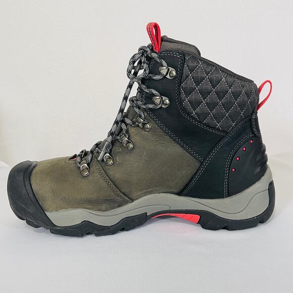Keen Hiking Boots Womens 10 Revel 3 Green Suede Waterproof Insulated High Top - Picture 5 of 9